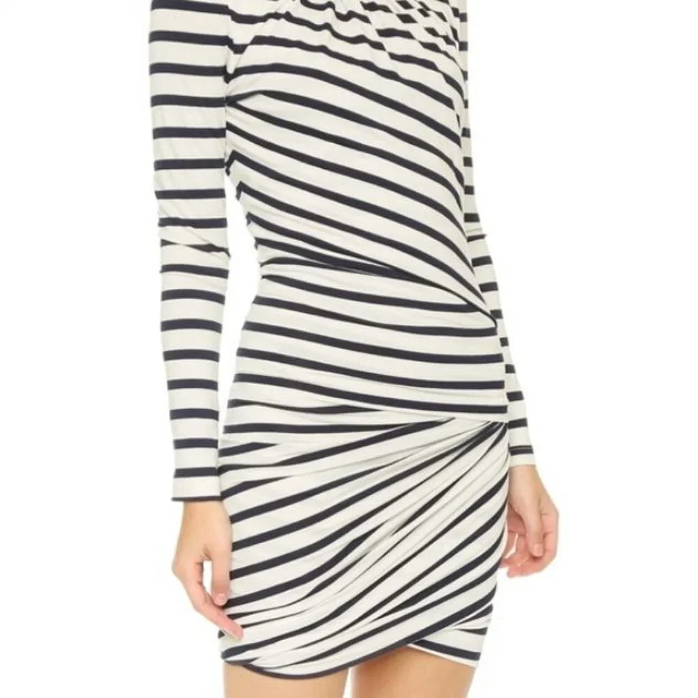Torn by Ronny Kobo Dress Striped Jersey Knit Bodycon Dress Size Small - Picture 2 of 11